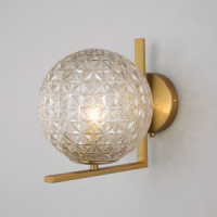 Eurosvet бра E14 1x60W 200х0х280 металл янтарный/латунь/латунный Shape 70131/1 a056313