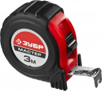 Рулетка ЗУБР &quot;МАСТЕР&quot;, обрезинен корпус, на карточке, 3м/16мм zu34055-03-16
