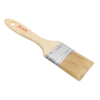 Кисть плоская &quot;Евро&quot; 1.5&quot;, натуральная щетина, деревянная ручка MTX