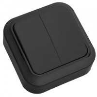 Bylectrica ПРАЛЕСКА выкл. ОУ 2 кл. 6А черный, (А56-134 черный)