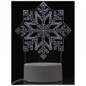 Energy ночник Снежинка EN-NL 26, 3W, синий свет, база, 17*14см 106257