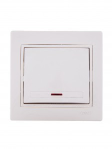 Lezard Мира выкл. СУ 1 кл. 10А (инд.) крем. (корпус PC) 701-0303-111