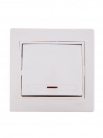 Lezard Мира выкл. СУ 1 кл. 10А (инд.) крем. (корпус PC) 701-0303-111