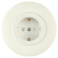 Bylectrica РЕТРО ПРОВАНС круг Роз. 1 мест. СУ земля со шт.. (d92 мм)  беж. (РС16-0406 бежевый)