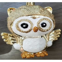 Шар SFOP21108-B 1шт 9см Совушка золотая (288)
