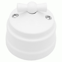 Bylectrica РЕТРО выкл. (поворотный проходной) ОУ 1 кл. 10А белый (корп. ABS) А610-2296