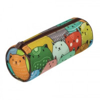 Пенал-тубус BRAUBERG, с эффектом Soft Touch, мягкий, &quot;Cats&quot;, 22х8 см, 229008