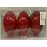 Шар YWJ-5018 3 шт 8 см &quot;Морозный узор&quot; Красный (98)