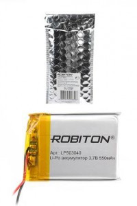 Ак-р Robiton Li-Po LP503040 550mAh 3.7V с защитой, 14075