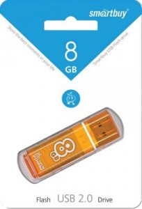 Флеш-диск (флэшка) USB  8Gb SmartBuy Glossy Orange (SB8GBGS-Or) (1107)