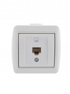 Lezard Ната роз. компьют. ОУ 1 мест. бел. (RJ45) (корпус PC) 710-0200-139