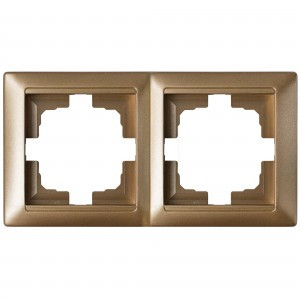 Bylectrica СТИЛЬ Рамка 2-х мест. бронза, (ЮЛИГ.735212.215 бронза)