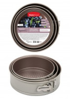 Форма д/выпечки сталь круг набор 3шт d=18,20,22см Розетта GOLDFLON 75452 Master House