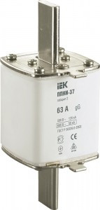 IEK Плавкая вставка предохранителя ППНИ-37, габарит 2,   63А