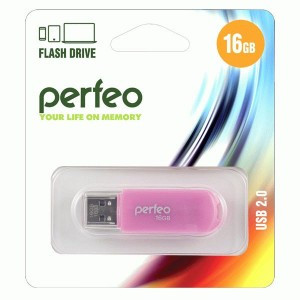 Флэш-диск USB 16GB Perfeo C03 Pink