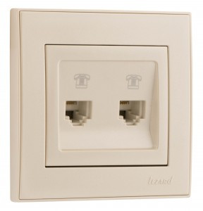 Lezard RAIN роз. телеф. СУ 2 мест. жемчужно-бел. металлик (корпус PC) 703-3030-138