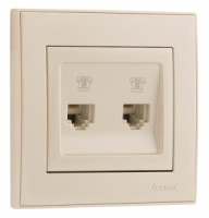 Lezard RAIN роз. телеф. СУ 2 мест. жемчужно-бел. металлик (корпус PC) 703-3030-138