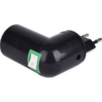 Ecola патрон-переходник вилка-патрон E14 с выключателем Черный APT4SBEAY (10!)