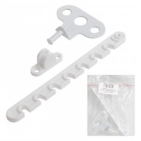 Ограничитель открывания окна L-165 мм белый Инд.упаковка+ШК (50) Кунгур