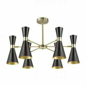 LUMION 3662/6C LN18 068 антич. бронза/мат. черн. люстра накл. E14 6*60W QUINN 445x750