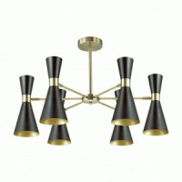 LUMION 3662/6C LN18 068 антич. бронза/мат. черн. люстра накл. E14 6*60W QUINN 445x750