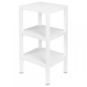 Этажерка 3 полки NATURE 384x330x725мм пластик белый 434286116 Бытпласт