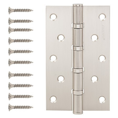 Петля AVERS 125х75х2,5-B4-NIS универсал. 4 Подшипника (матовый никель)  \2 (12/96)