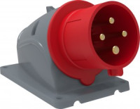 IEK MAGNUM силовая вилка CEE стационарная ССИ-524 32А-6ч/380-415В 3Р+РЕ IP44