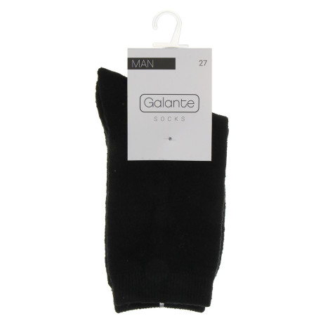 GALANTE Носки мужские, р.27, 45% полиэстер, 45% акрил, 5% смесь шерсти, 5% спандекс, черный