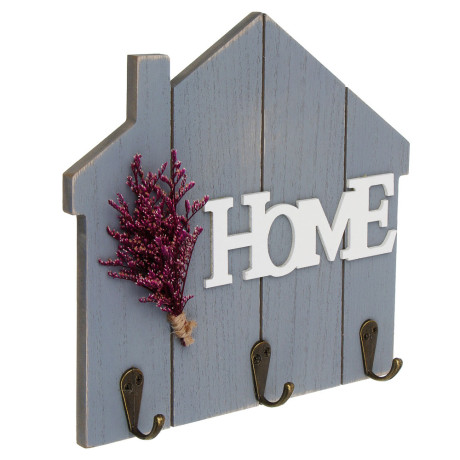 Ключница открытого типа, 3 крючка, 23x21см, МДФ, металл, 2 вида