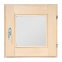 Форточка в парную стеклопакет 40х40см компл ручка/затвор/петли липа 3558 Банные штучки