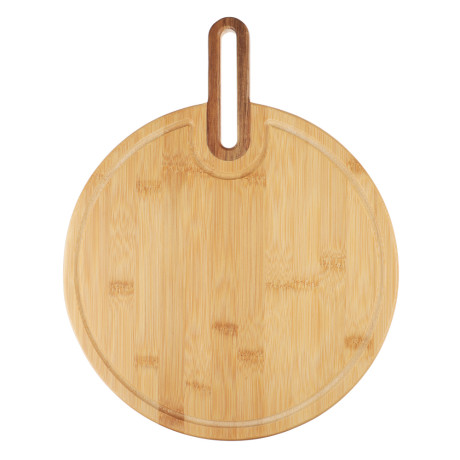 SATOSHI Доска разделочная с ручкой, круглая, бамбук, 37.7х30х1.5см