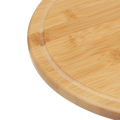 SATOSHI Доска разделочная с ручкой, круглая, бамбук, 37.7х30х1.5см