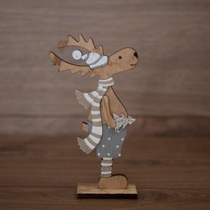 Фигура дерев. «Рождественский Олень» Синий 10,5*4*18 см 504-005 Neon Night