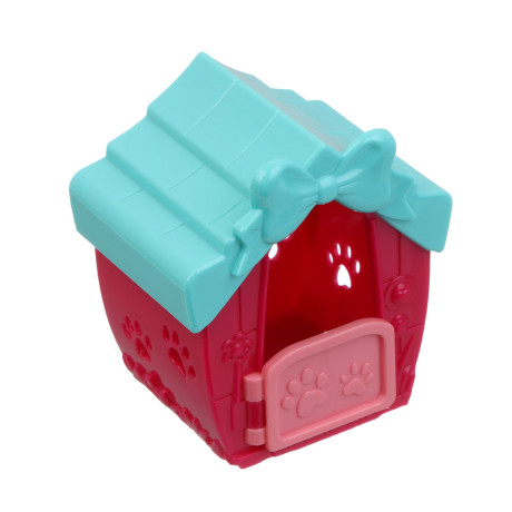 ИГРОЛЕНД Питомец в будке, щенок/медвежонок с акс., 4 пр., PVC, ABS, 6,4х5х7см, 6 видов