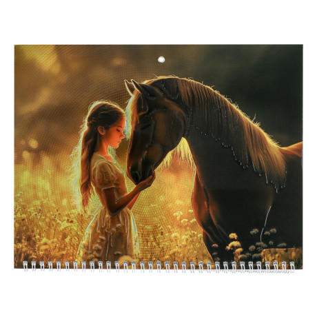 Календарь квартальный Символ Года 2026, 31x68см, тиснение с металлизированным покрытием