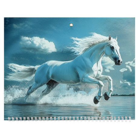 Календарь квартальный Символ Года 2026, 31x68см, тиснение с металлизированным покрытием