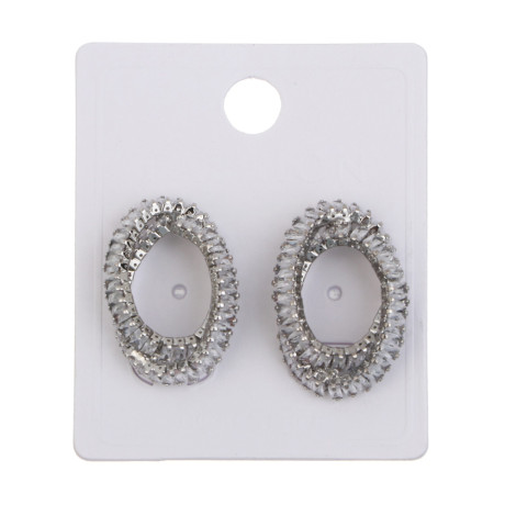 Серьги, медь, цирконий, 2 дизайна, БЖ25-4