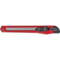 Нож канцелярский  9мм Attache с фиксатором, полибег, цв.красный 416328