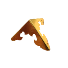 Уголок шкатулочный "№1" 30х30х30 мм, хром