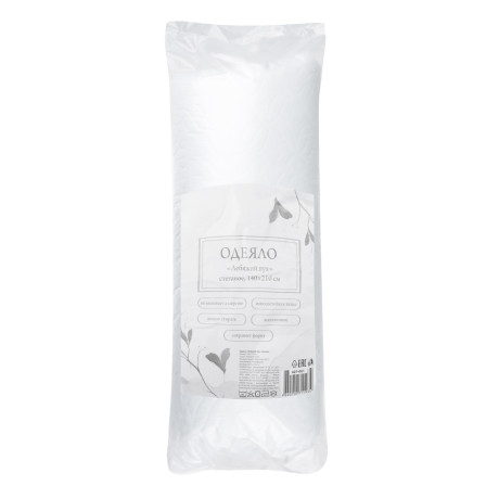 Одеяло "Лебяжий пух", стеганое, утепленное, 250гр/м, полиэстер, 140х210см