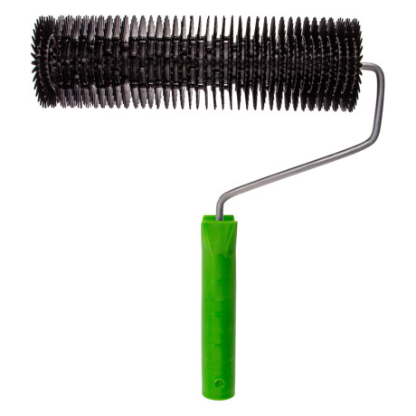 Валик игольчатый для наливных полов с ручкой, острая игла, 240 мм Сибртех