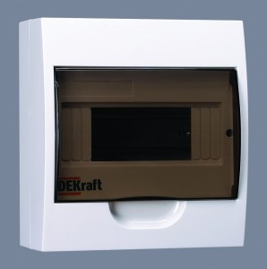 DEKraft бокс (корпус) пластик. ЩРН-П- 8 мод. навесной, IP41 31010DEK