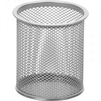 Подставка Attache для письм.прин.цилиндр.,d89х100мм, металл.сетка(серебро) 383304