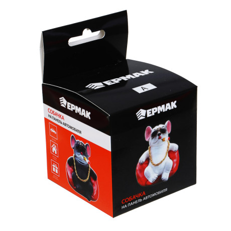 ЕРМАК Собачка на панель автомобиля, полистоун, 5х7см