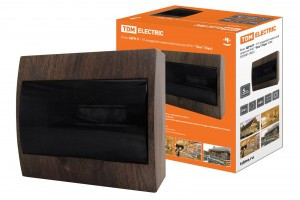 TDM бокс ЩРН-П-10 Эко модулей навесной бук с дымчатой дверцей IP41 SQ0901-0022