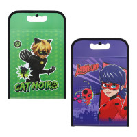 Ледибаг/Супер-Кот Папка-портфель 37,5x24см, для A4, 13отд., расшир., ручка, кнопка, пл., &quot;Кор&quot;, 2диз