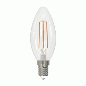 Volpe C35 свеча E14 5W(470lm) 4000K 4K прозрачная 98x35 LED-C35-5W/4000K/E14/CL/SLF