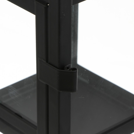 Подсвечник в виде фонарика, 8x8x18 см, металл, стекло