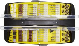 Набор STAYER "MASTER": Мини-насадки для гравиров машин, в пластик боксе, гибкий вал,штатив, место дл